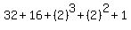 32%2B16%2B%282%29%5E3%2B%282%29%5E2%2B1