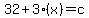 32%2B3%28x%29=c