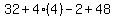 32%2B4%284%29-2%2B48