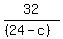 32%2F%28%2824-c%29%29