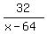 32%2F%28x-64%29
