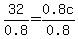 32%2F0.8+=+0.8c%2F0.8