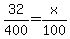 32%2F400+=+x%2F100