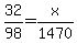 32%2F98+=+x%2F1470