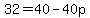 32=40-40p
