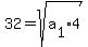 32=sqrt%28a%5B1%5D%2A4%29
