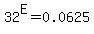 32%5EE+=+0.0625%29