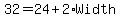32+=+24+%2B+2%2AWidth