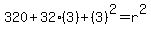 320%2B32%283%29%2B%283%29%5E2=r%5E2