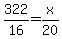 322%2F16=x%2F20