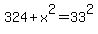 324%2Bx%5E2=33%5E2