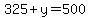 325%2By=500