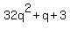 32q%5E2+%2B+q+%2B+3