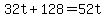 32t%2B128=52t