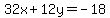 32x%2B12y=-18