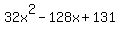 32x%5E2+-+128x+%2B+131