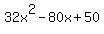 32x%5E2-80x%2B50