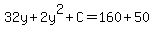 32y%2B2y%5E2%2BC=160%2B50