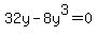 32y-8y%5E3=0