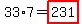 33%2A7=highlight%28231%29