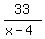 33%2F%28x-4%29