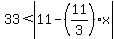 33%3Cabs%2811-%2811%2F3%29x%29