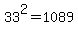 33%5E2+=+1089