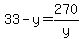 33-y=270%2Fy