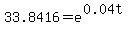 33.8416+=+e%5E%280.04t%29