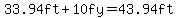 33.94ft%2B10fy=43.94ft