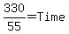 330%2F55+=+Time