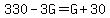 330-3G=G%2B30