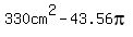 330cm%5E2-43.56pi