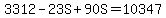 3312-23S%2B90S=10347