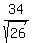34%2Fsqrt%2826%29