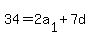 34=2a%5B1%5D%2B7d
