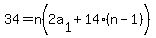34=n%282a%5B1%5D%2B14%28n-1%29%5E%22%22%29