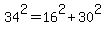34%5E2=16%5E2%2B30%5E2