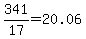 341%2F17+=+20.06