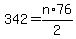 342+=+n%2A76%2F2