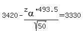 3420-z%5Balpha%5D%2A493.5%2Fsqrt%2850%29=3330
