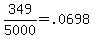 349%2F5000+=+.0698