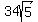 34sqrt%285%29