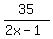 35%2F%282x-1%29