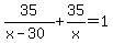35%2F%28x-30%29%2B35%2Fx=1