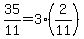 35%2F11=3%282%2F11%29