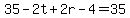 35-2t%2B2r-4=35