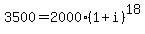 3500=2000%281%2Bi%29%5E18