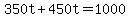 350t%2B450t=1000
