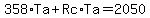 358%2ATa%2BRc%2ATa=2050